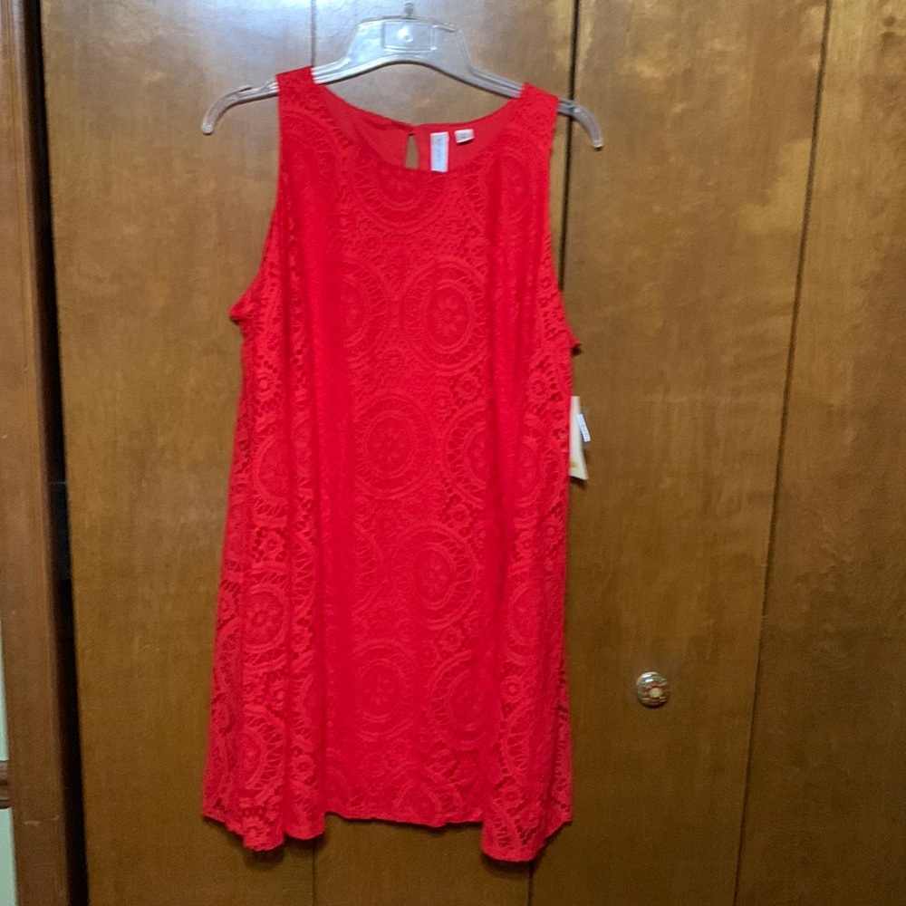 🆕 💋 TACERA - RED LACE DRESS WITH LINING (2X)